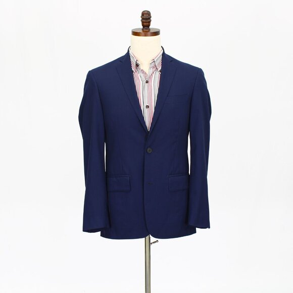 Nordstrom 36R Navy Solid 2-Button Sport Coat Blazer Jacket P360 - Picture 1 of 11